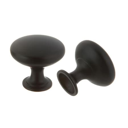 1-1/16 Diecast Cabinet Knob Matte Black Finish